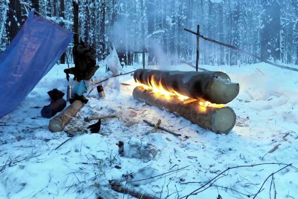 Экстремальная ночевка у костра